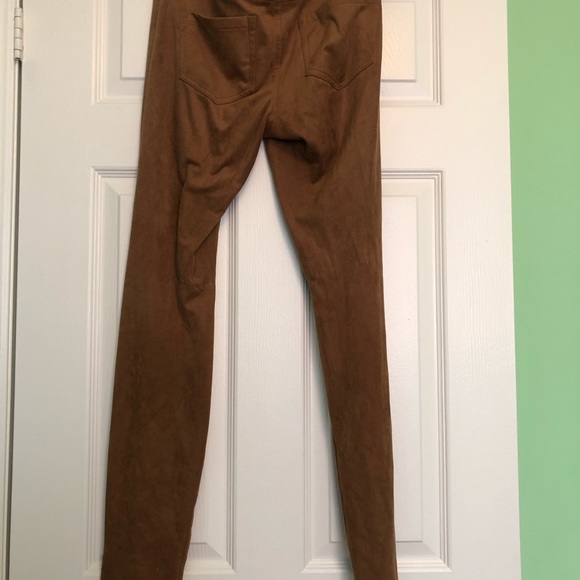 INC International Concepts Suede Look Tan Leggings - Picture 5 of 6